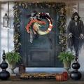 Witch Halloween Wreath for Wall Porch Farmhouse Patio Garden Decor