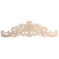 40x12cm Rubber Wood Carved Applique Furniture Decal Wood Color