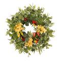 Artificial Eucalyptus Bamboo Leaf Butterfly Spring Wreath