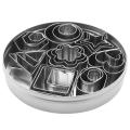 24 Pcs Cookie Cutter Shape Set Mold Stainless Steel Cake Mold Tool