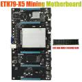 Eth79-x5 Mining Motherboard Lga 2011 65mm Spacing Supports Vga