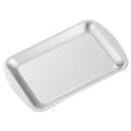 Dinner Plate 304 Stainless Steel Rectangular Plate Barbecue Plate, B