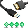 Usb 3.0 to Hdmi-compatible Cable, Male Charger Splitter for Laptop