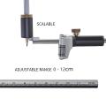 2 In 1 Woodworking Straight Line Arc Scriber Tool with Pencil Gadget