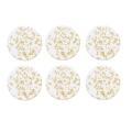 6pcs Acrylic Gold Foil Coaster Heat Insulation Cup Mat for Home A