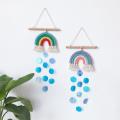Ins Style Room Decoration Handmade Woven Cotton Rope Rainbow -a