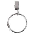 25 Pack Curtain Ring Wiht Clips, Metal Drapery Window Curtain Ring