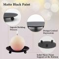4pcs Iron Cylinder & Plate Candle Holder,for Wedding Home Decorative