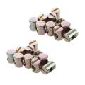10pcs M6 Barrel Bolts Cross Dowel Slotted Nut for Beds Crib Chairs