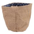 Cotton Linen Flower Pot Hanging Jute Storage Bagblue Point