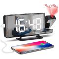 Projection Alarm Clock with 7.1inch Led Mirror Display, Digital Clock