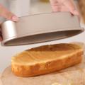 4pcs Oval Shape Non-stick Baking Tray Cake Moulds Bread Loaf(gold)