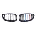 Car Gloss Black Front Mesh Sport Grills For-bmw 3 Series E92 M3 07-10