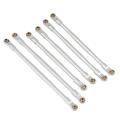 8 Pcs Metal Link Rod Linkage Rear Trailing Arm Set for Axial Rbx10,2