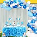 135pcs Balloon Blue White Garland Arch Kit Birthday Party Kids Gifts