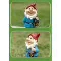 Funny Resin Garden Lantern Gnome Statue Cartoon Naughty Dwarf Doll