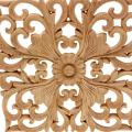 2x Wooden Decal European-style Applique Real Wood Carving