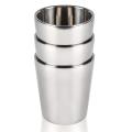 3pcs Stainless Steel Cups, 300ml, for Kids and Adults (silver)