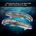 Pair Rear View Side Mirror Lamp for Benz S/cl Class W220 W215