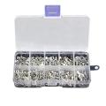320pcs 10 In 1 Terminals Non-insulated Ring Fork U-type Brass Kit