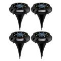 4pack 12 Led Solar Buried Disk Light Ground Lights for Landscape A