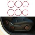 6pcs Seat Adjustment Switch Knob Ring for Mercedes Benz W176 W117