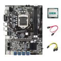 Eth Mining Motherboard+g1630 Cpu+6pin to Dual 8pin Cable+sata Cable