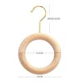 Wooden Ring Hanger Clothing Store 360 Rotating S-shaped Decoration