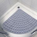 Sector Rubber Anti-slip Quadrant Mat Anti-bacterial 54x54cm, Grey