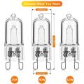 20pcs G9 Halogen Light Bulbs,40w Clear Halogen Lamps Dimmable,2800k