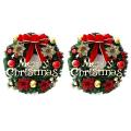 Christmas Decorations 30cm Christmas Wreath Door Hanging Props-gold