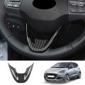 Car Carbon Fiber V Style Steering Wheel Panel Cover for Hyundai I10