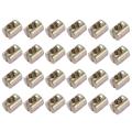 24 Pieces M6 Barrel Nuts Cross Dowels Slotted Nuts for Furniture Beds