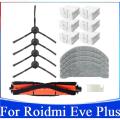 16pcs Accessories for Roidmi Eve Plus Side Brush Mop Cloth Dust Bag