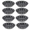 Tart Quiche Flan Pan Mold Muffin Cup Pie Pizza Cake Mold 8pcs
