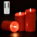 3d Flickering Candle Light Battery Remote Time Control Led (red)