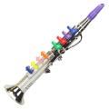 8 Tones Simulation Saxophone Toy Props for Children Party Toy Silver
