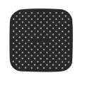 Reusable Air Fryer Liners-7.5 Inch, Square, Non-stick Silicone Black