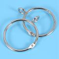 20pcs Silver Curtain Rings Metal with Eyelet for Hook Pins (1.5 Inch)