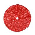 Five-pointed Star Christmas Tree Skirt Printed Decoration (red)