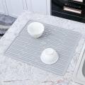 Dish Drying Mat, for Kitchen, Heat Resistant Mat (cloud Gray)
