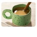 Creative Ring Handle Ceramic Mug Candy Color Milk Coffee Cup B