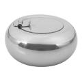 Stainless Steel Drum Shape Ashtray with Cover Car Living Room Office
