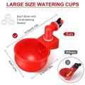 12pcs Chicken Watering Cup Automatic Filling Waterer Poultry Drinking