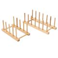 Bamboo Dish Plate Bowl Cup Book Pot Lid Cutting Board Drying Rack
