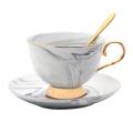 Vintage Porcelain Tea Cup and Saucer with Spoon Ceramic Coffee A