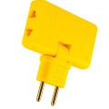Rotate Eu Plug Converter 3 In 1 180 Degree Extension Plug,yellow