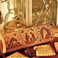Nativity Pattern Xmas Christmas Wooden Embossing Rolling Pin
