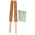 2pcs Coir Totem Pole for Plants Moss Pole with 10 Pieces Ties,30cm