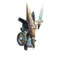Gnome Knight In Armor Holding Sword Gnome Warrior, Garden Statue-c